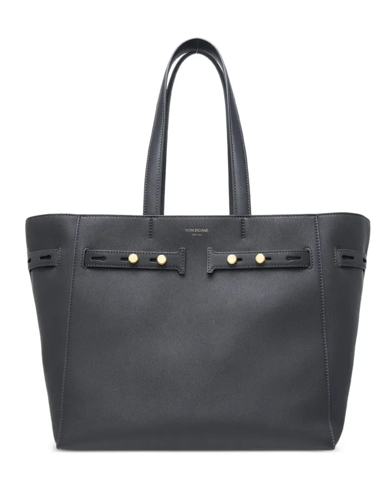 Thom Browne small logo-detail tote bag - Grau Grau