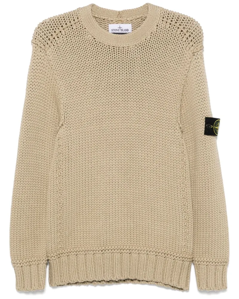 Stone Island Pullover mit Zierkette - Braun Braun