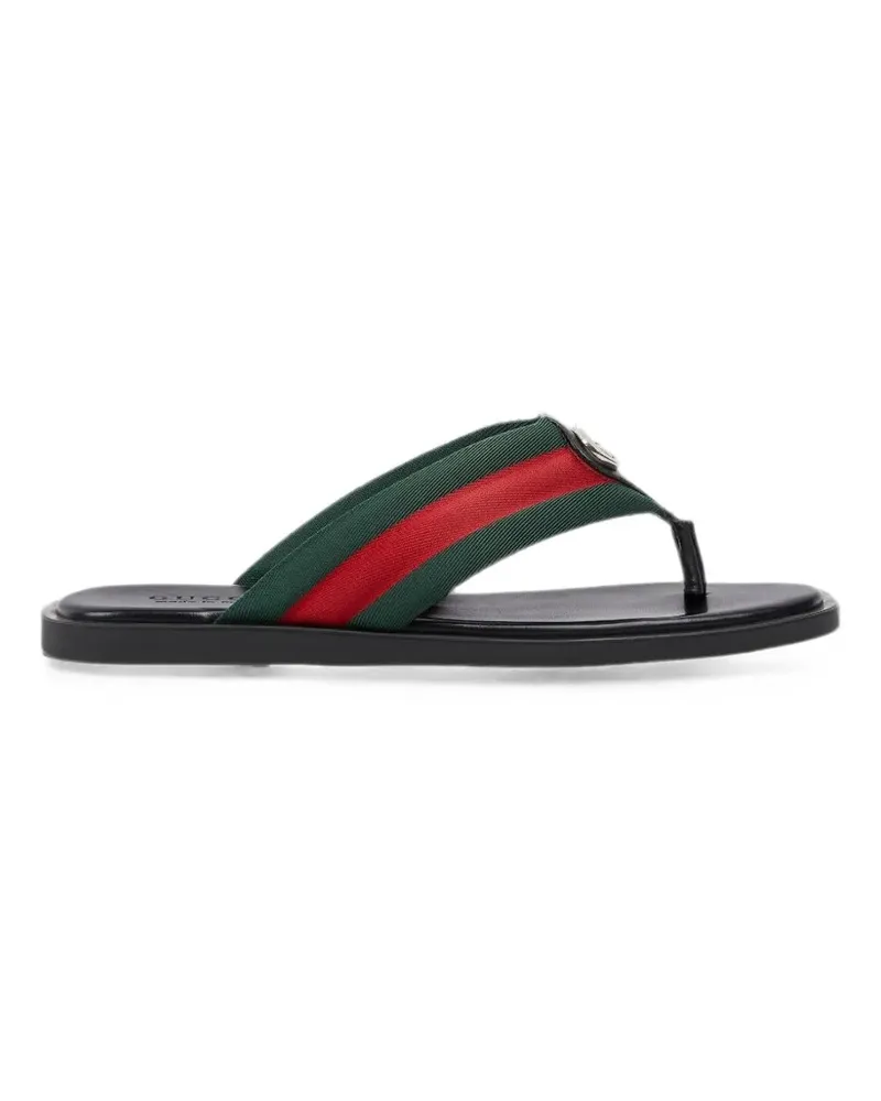 Gucci Web-stripe Interlocking G sandals - Grün Grün