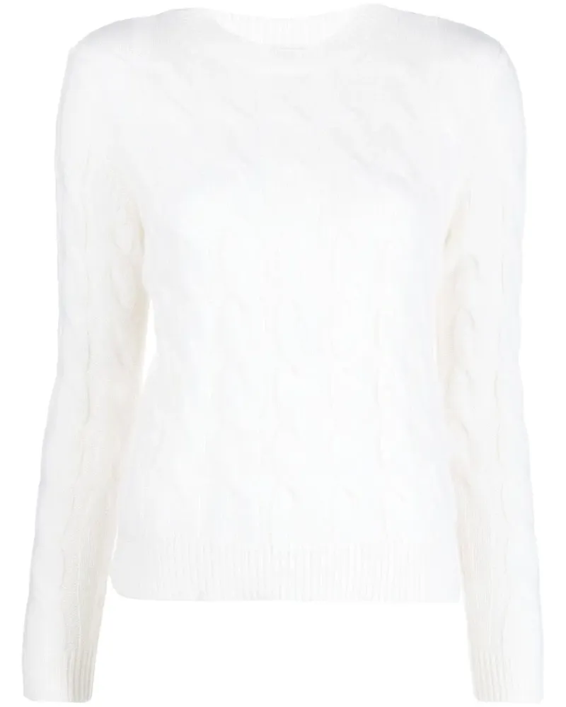 Max Mara Kaschmirpullover mit Zopfmuster - Nude Nude