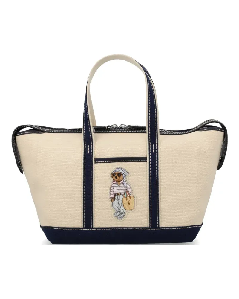 Ralph Lauren mini Polo Bear canvas tote bag - Nude Nude