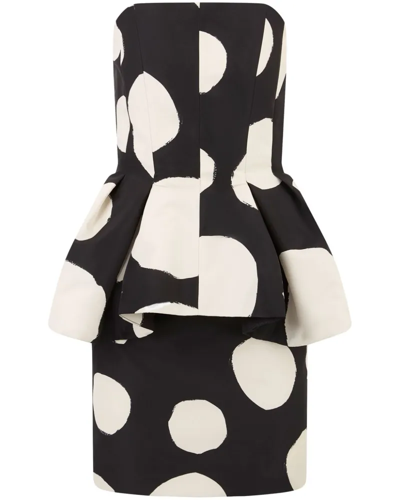 Nina Ricci Minikleid mit Schößchen - Schwarz Schwarz