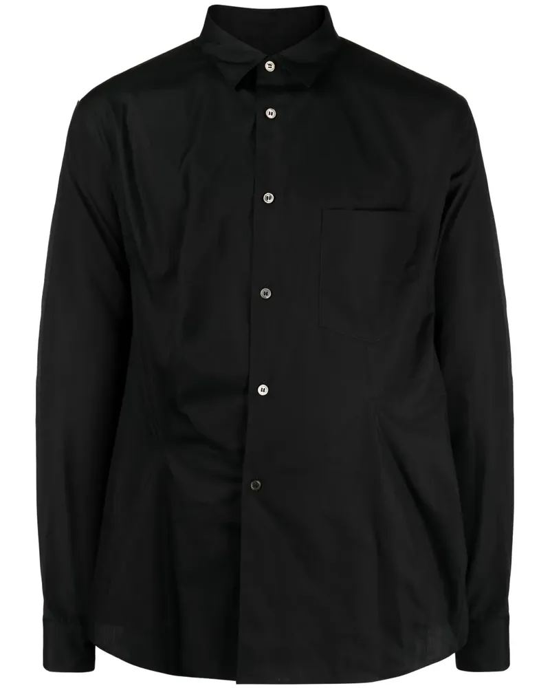 Comme des Garçons spread-collar cotton shirt - Schwarz Schwarz