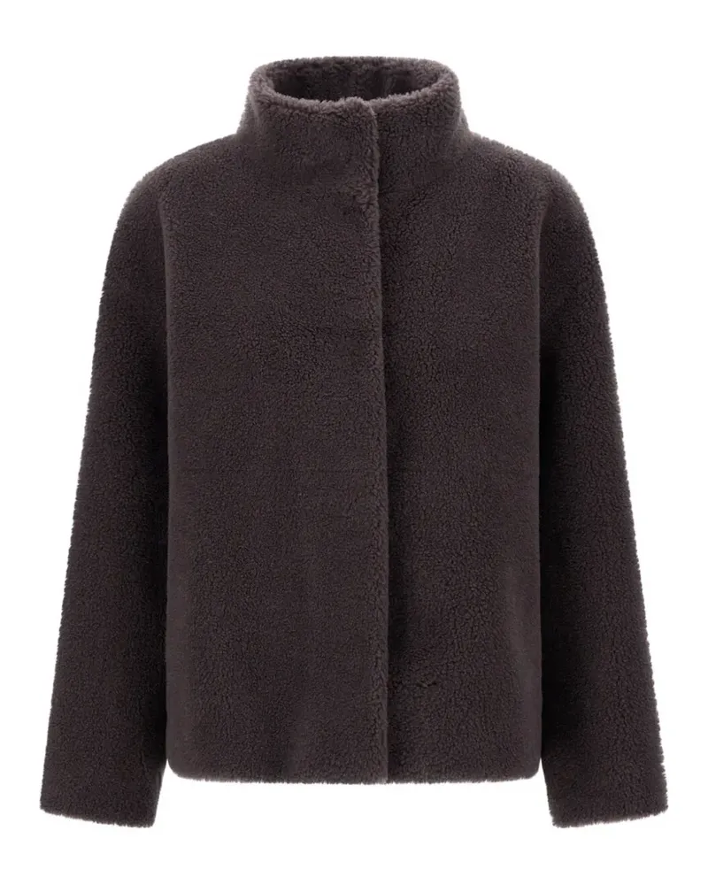 Herno Jacke aus Faux Fur mit Teddy-Effekt - Grau Grau
