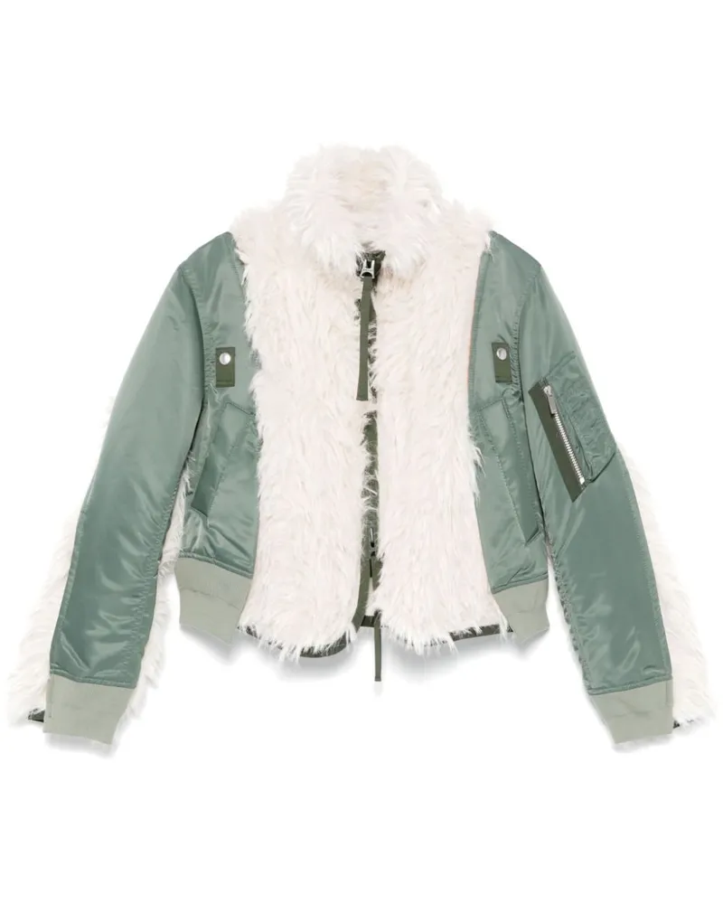 Sacai Jacke mit Einsätzen - Grün Grün