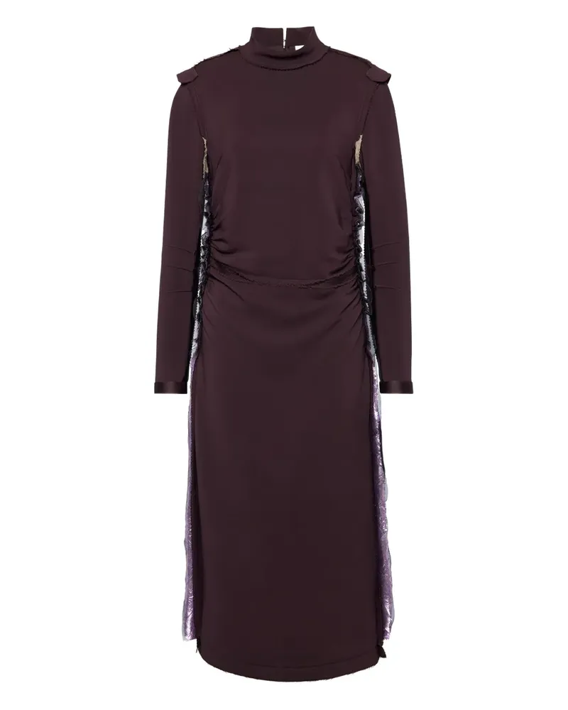 Maison Margiela Gerafftes Midikleid - Braun Braun