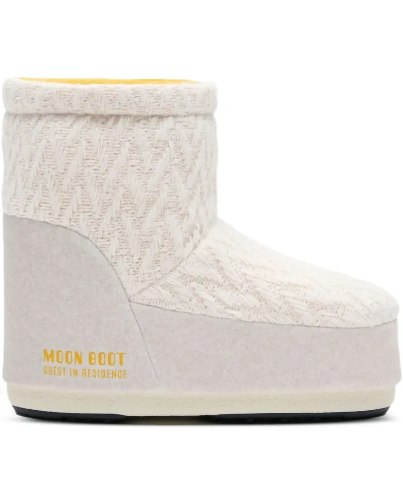 Moon Boot logo-detail boots - Nude Nude
