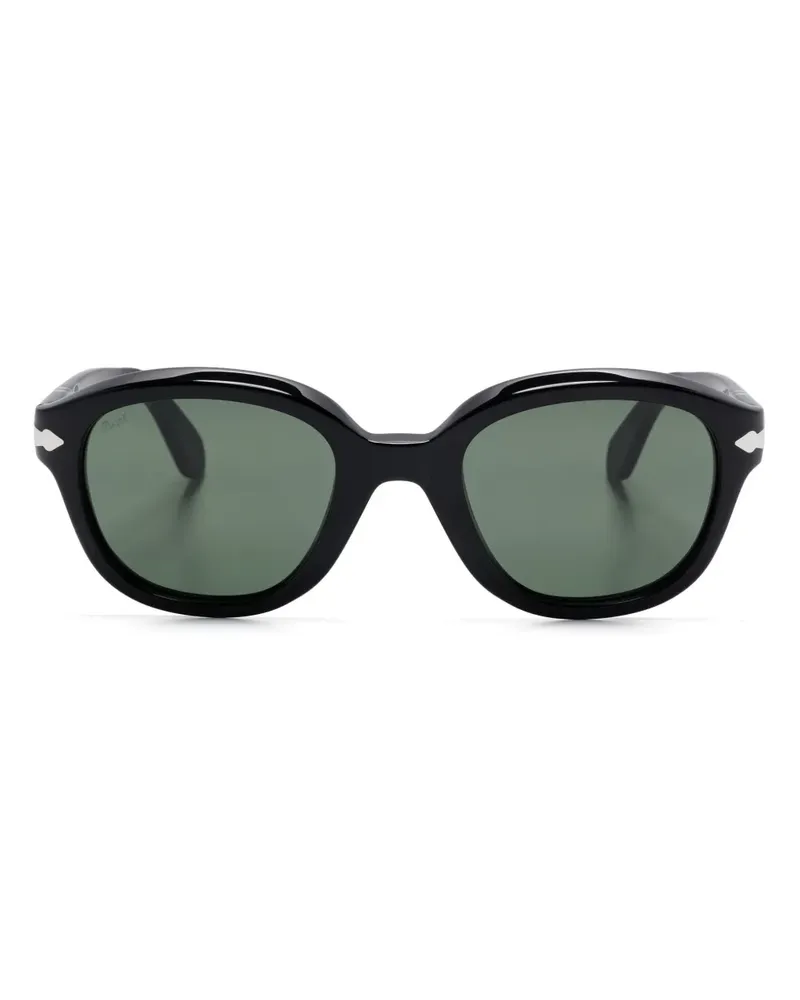 Persol Sonnenbrille mit eckigem Gestell - Schwarz Schwarz
