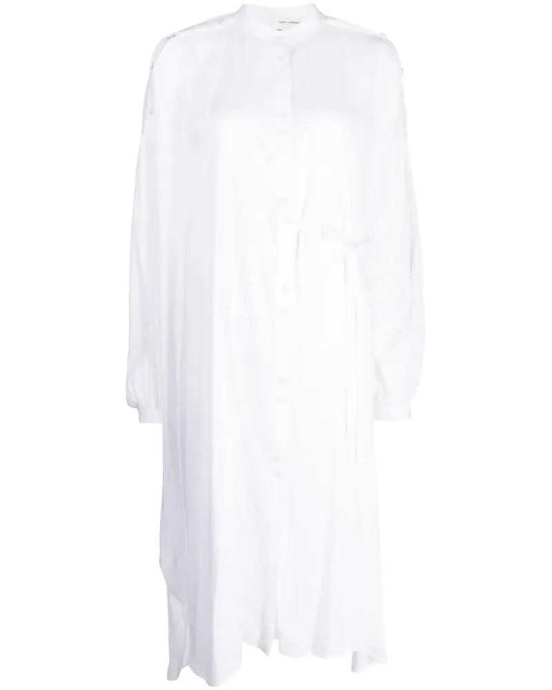 Isabel Benenato Langärmeliges Minikleid - Weiß Weiß
