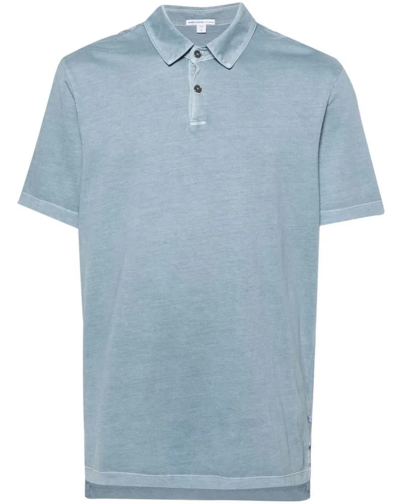 James Perse Poloshirt aus Jersey Blau