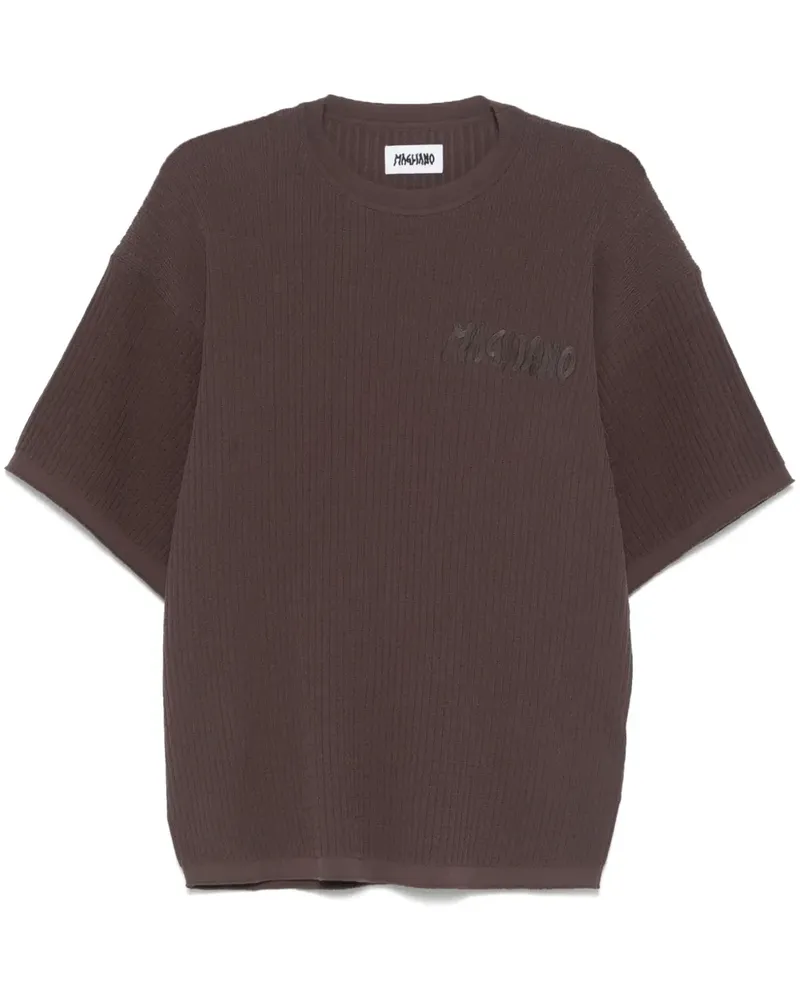 Magliano T-Shirt mit Waffelmuster - Braun Braun
