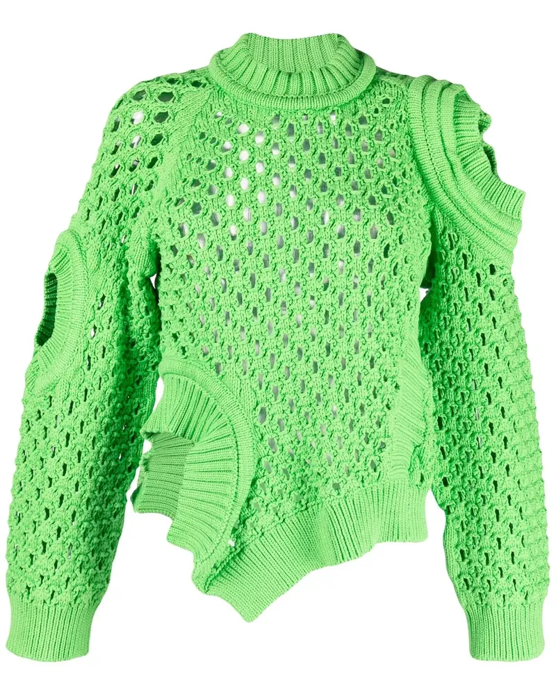 Stella McCartney Texturierter Oversized-Pullover - Grün Grün