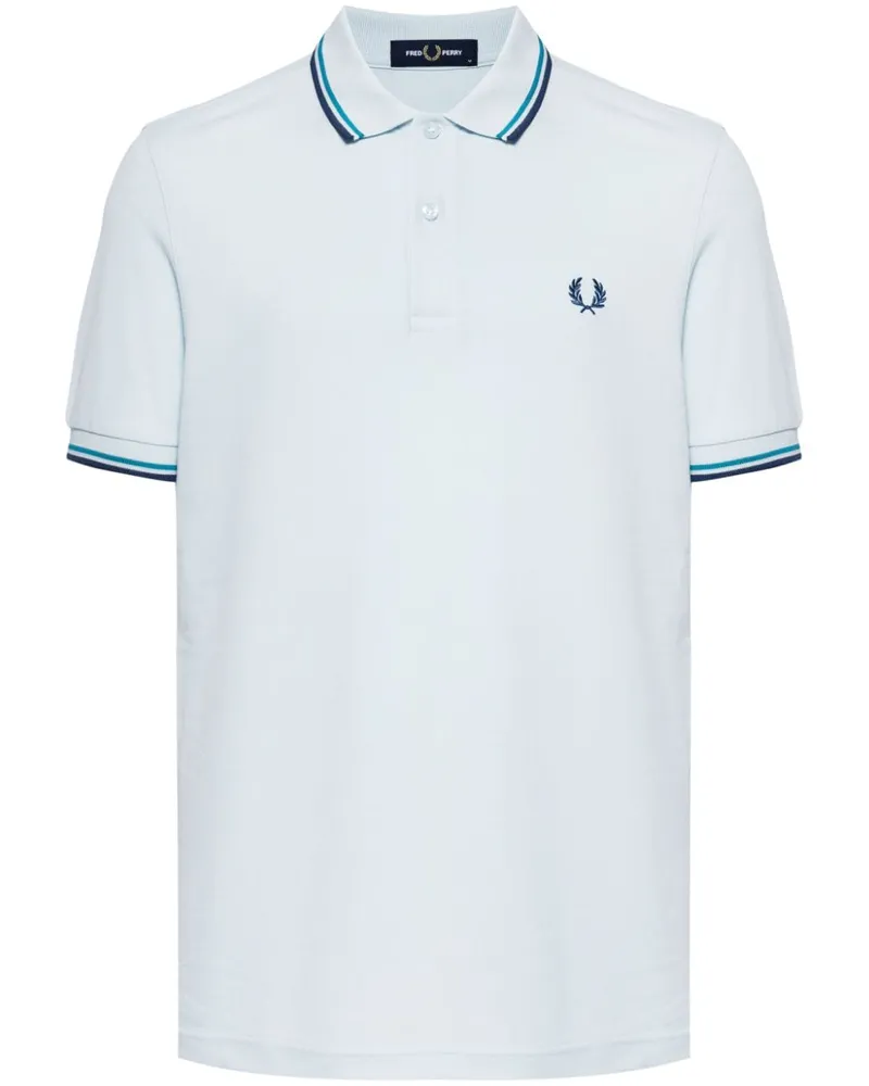 Fred Perry Poloshirt mit Streifendetails - Blau Blau
