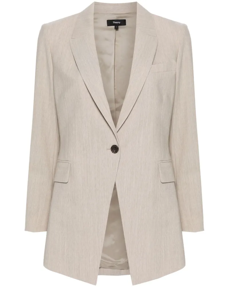 Theory Einreihiger Etiennette Blazer - Nude Nude