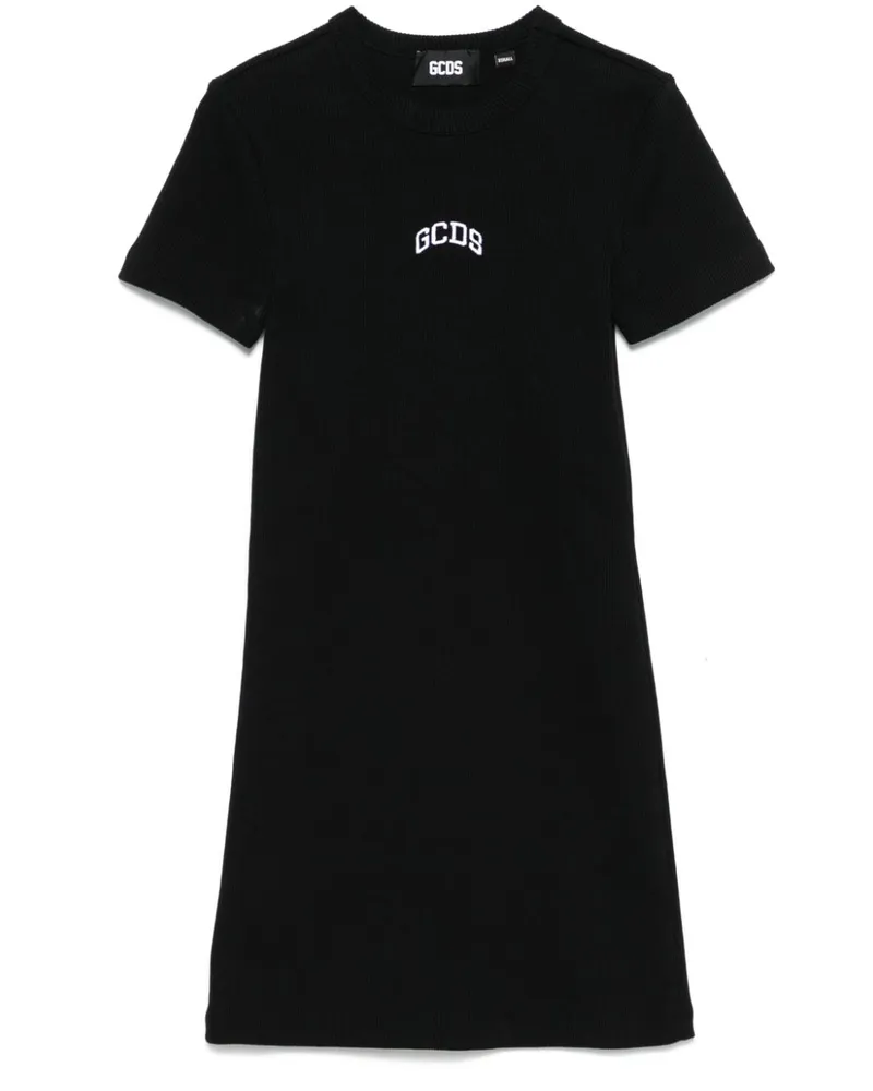 GCDS Minikleid mit Logo-Stickerei - Schwarz Schwarz