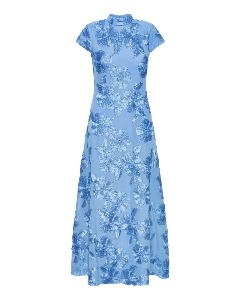 ROTATE Birger Christensen floral maxi dress - Blau Blau