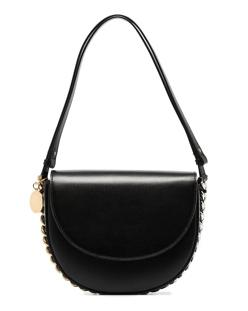Stella McCartney Mittelgroße Frayme Schultertasche - Schwarz Schwarz