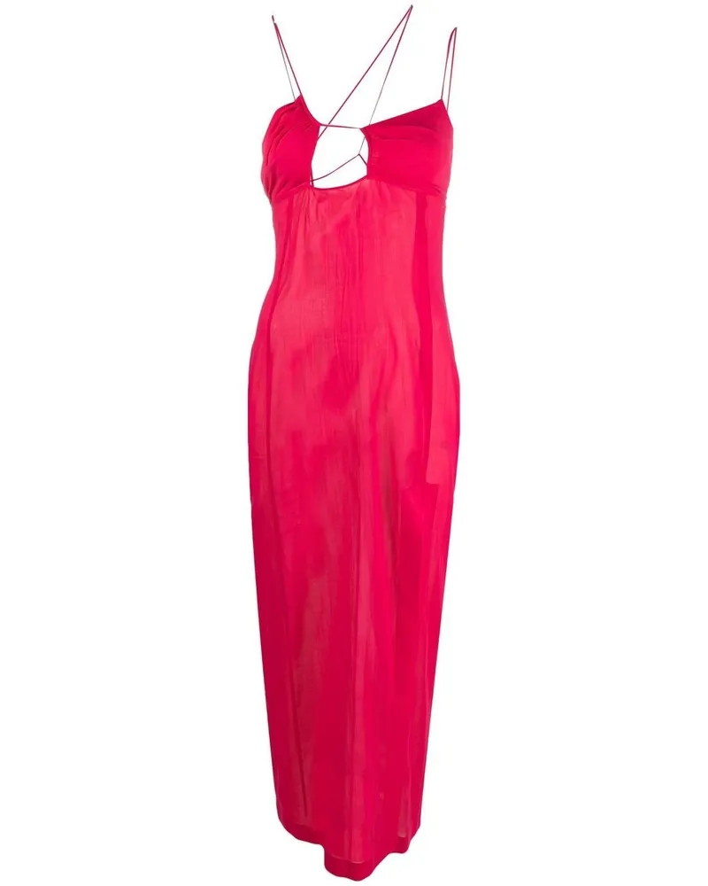 Nensi Dojaka Kleid mit asymmetrischem Ausschnitt - Rosa Rosa