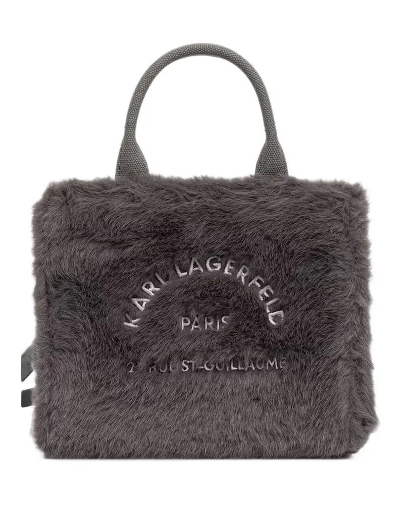 Karl Lagerfeld Handtasche mit Logo-Stickerei - Grau Grau