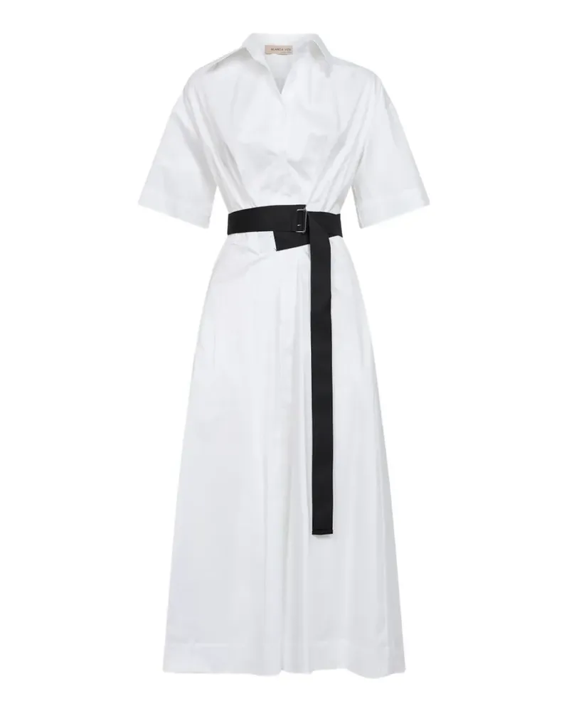 Blanca Kleid mit Gürtel - Weiß Weiß