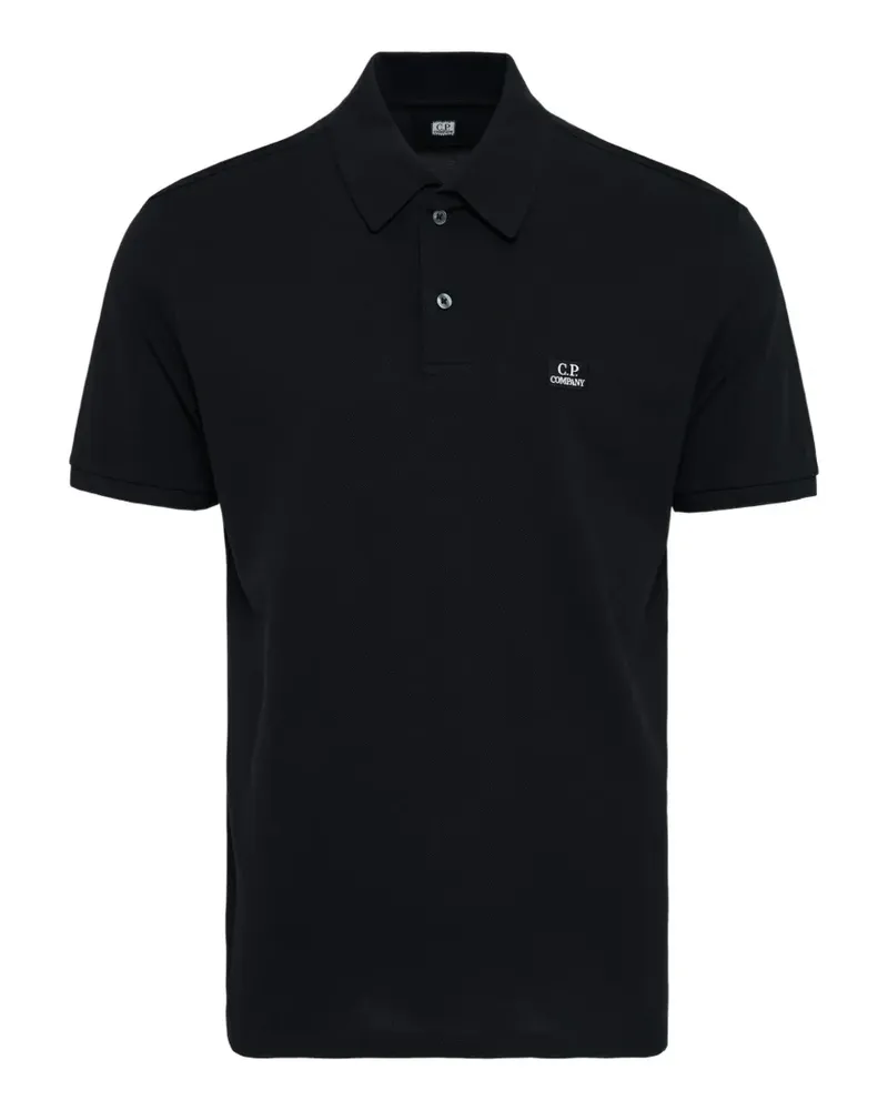 C.P. Company piqué-weave short-sleeve polo shirt - Schwarz Schwarz