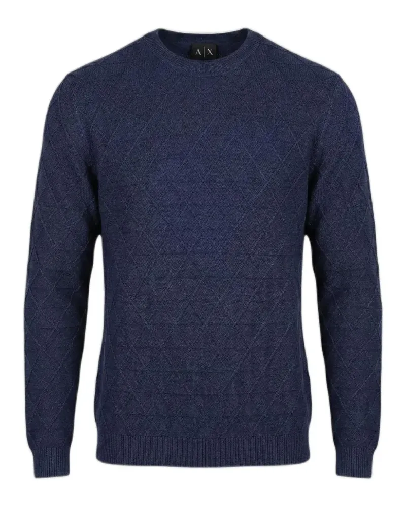 Emporio Armani diamond-knit sweater - Blau Blau