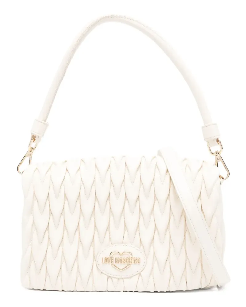 Moschino Schultertasche mit Logo - Nude Nude