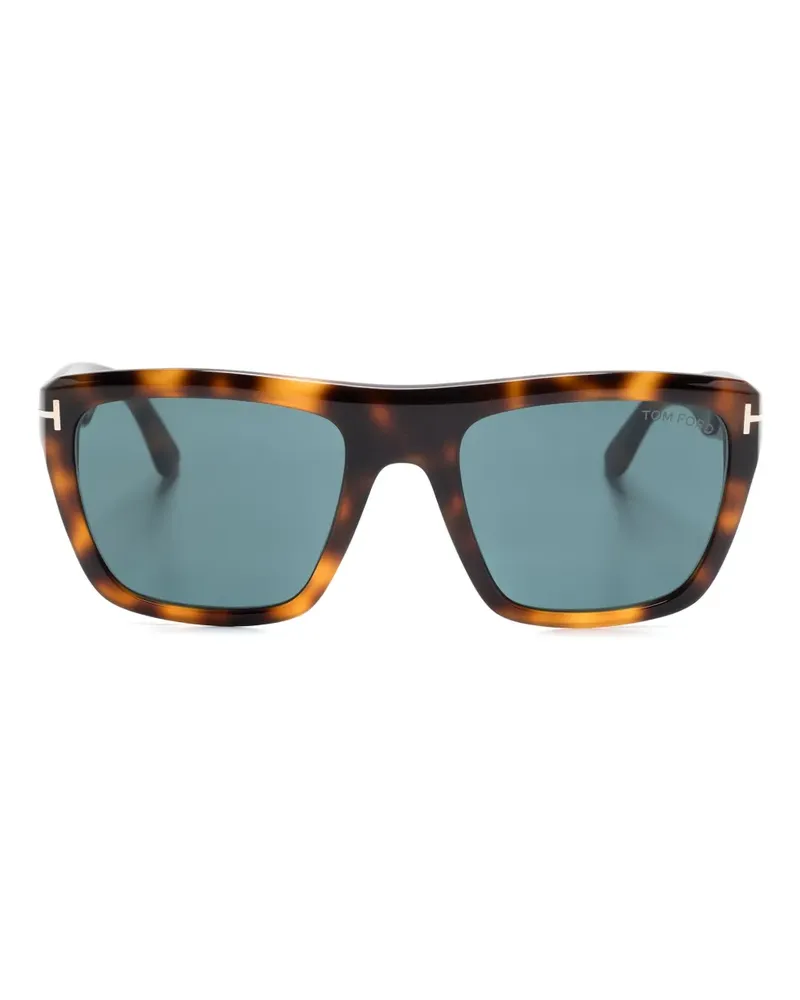 Tom Ford Sonnenbrille mit eckigem Gestell - Braun Braun