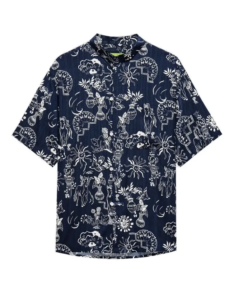 Shanghai Tang Tang short-sleeved shirt - Blau Blau