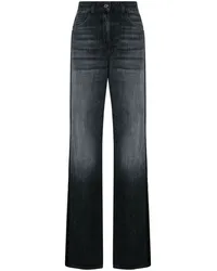 Elisabetta Franchi Jeans mit weitem Bein Schwarz