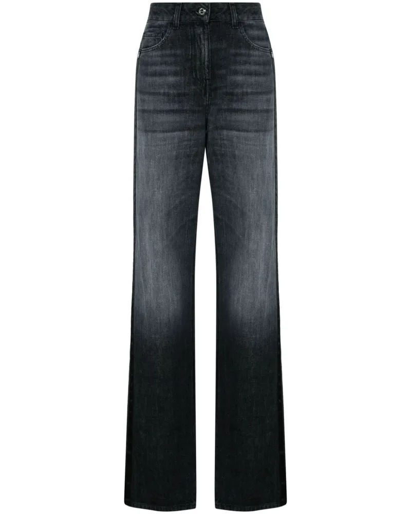 Elisabetta Franchi Jeans mit weitem Bein - Schwarz Schwarz