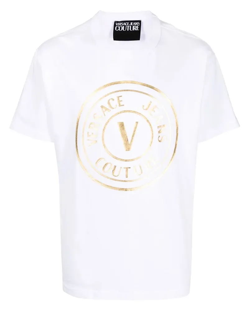 Versace Jeans T-Shirt mit Logo-Print - Weiß Weiß