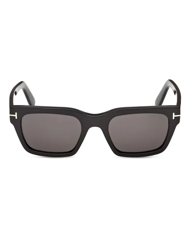 Tom Ford Sonnenbrille mit eckigem Gestell - Schwarz Schwarz