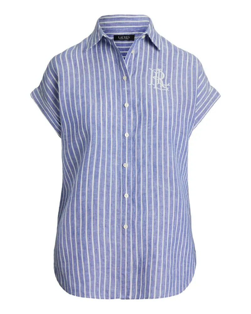 Ralph Lauren Gestreiftes Hemd aus Leinen - Blau Blau