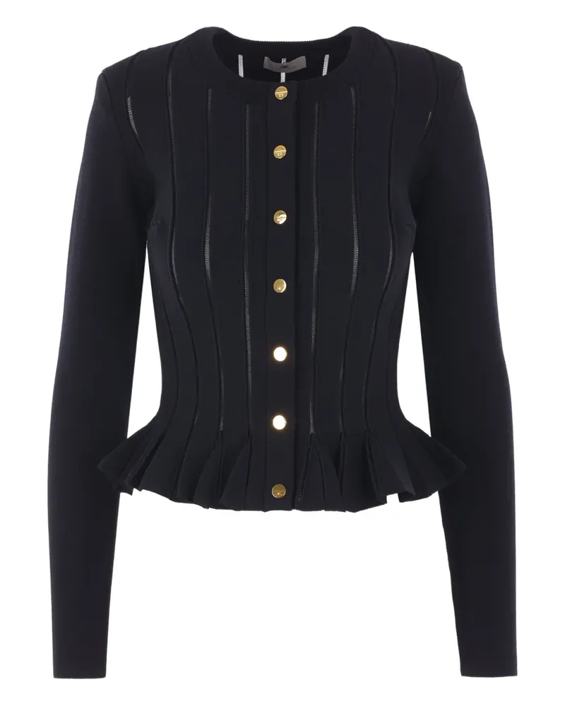 Elisabetta Franchi Gerippter Cardigan - Schwarz Schwarz