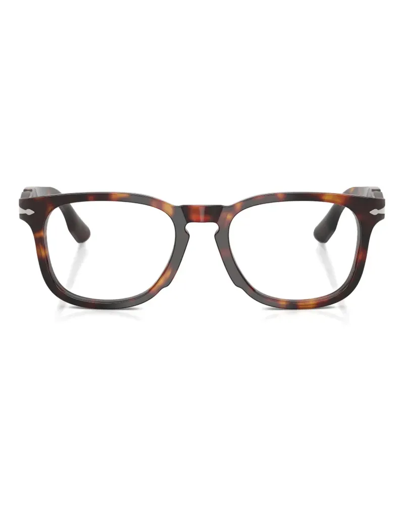 Persol tortoiseshell-effect square-frame glasses - Braun Braun