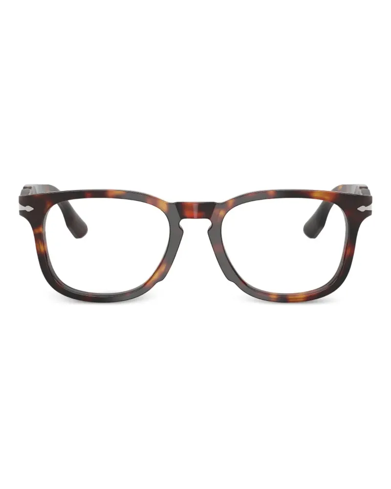 Persol tortoiseshell-effect square-frame glasses - Braun Braun