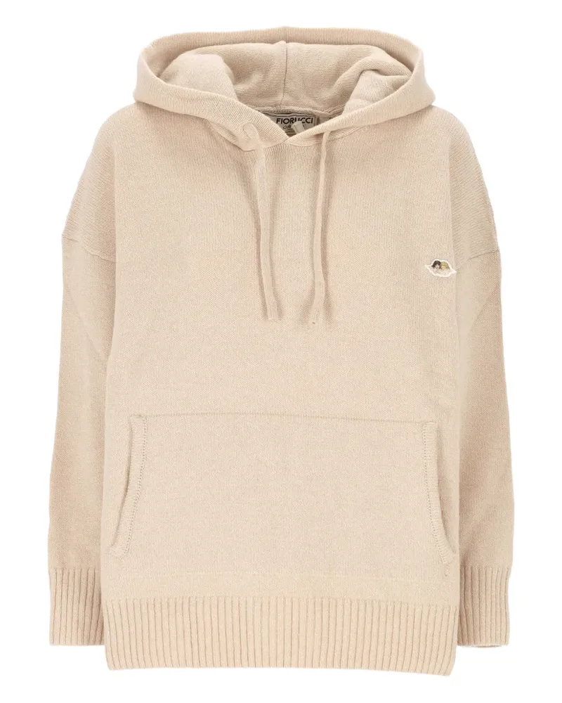 Fiorucci Hoodie mit Engelsstickerei - Nude Nude