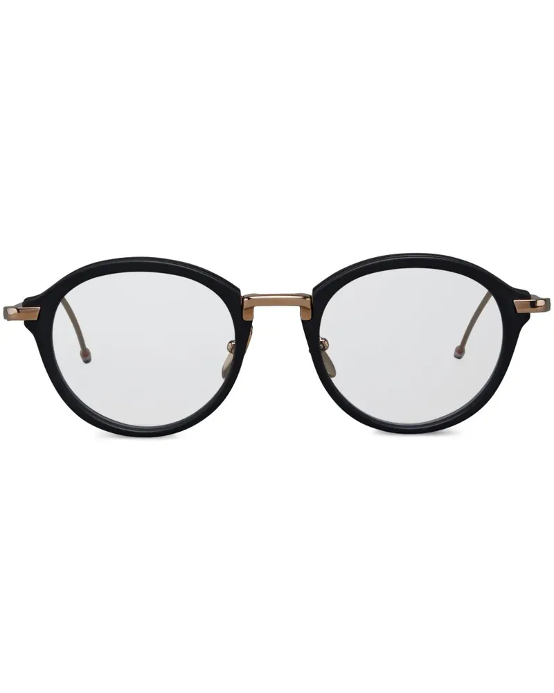 Thom Browne Brille mit rundem Gestell - Schwarz Schwarz