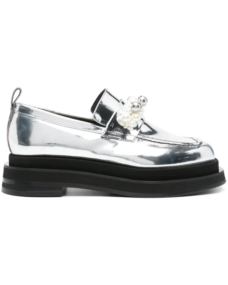 Simone Rocha Heart Toe Platform Loafer - Silber Silber