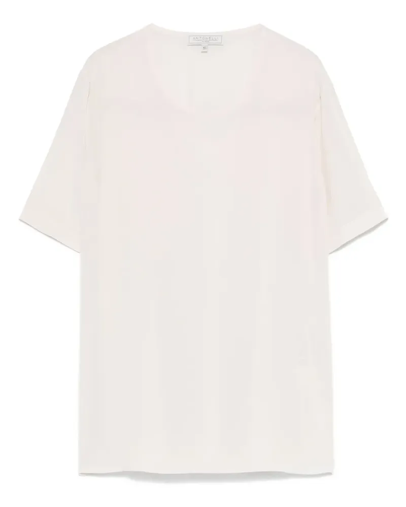 Antonelli Firenze T-Shirt aus Seide - Nude Nude