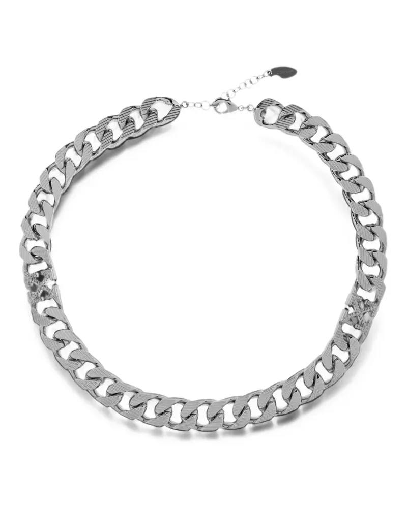 OFF-WHITE Arrows textured curb-chain necklace - Silber Silber