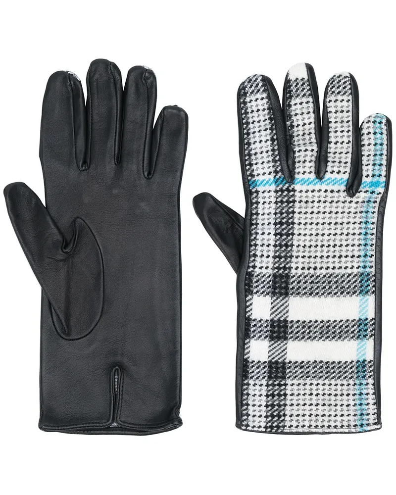 Burberry Karierte Handschuhe - Schwarz Schwarz