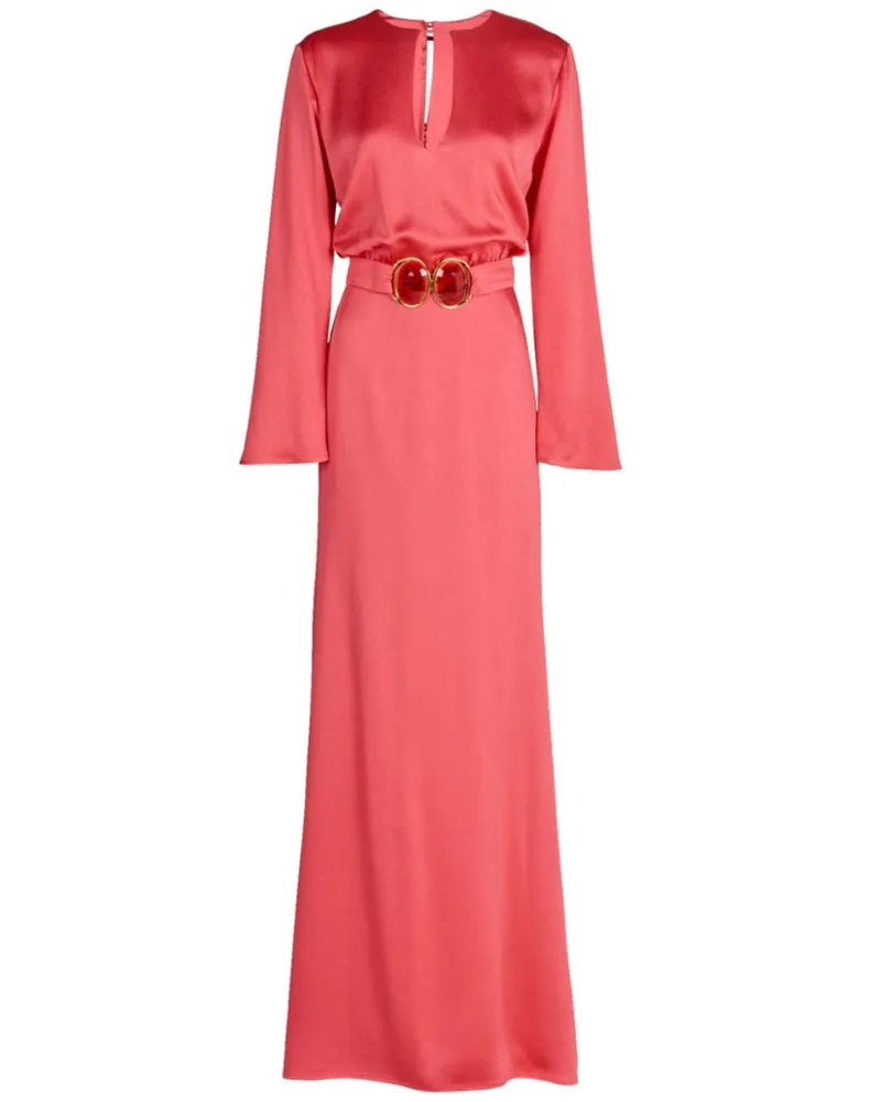 Silvia Tcherassi Ravenna Maxikleid mit Gürtel - Rosa Rosa