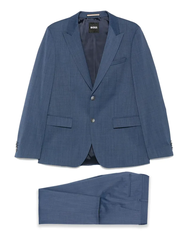 HUGO BOSS Anzug mit Mikro-Karomuster (3er-Set) - Blau Blau