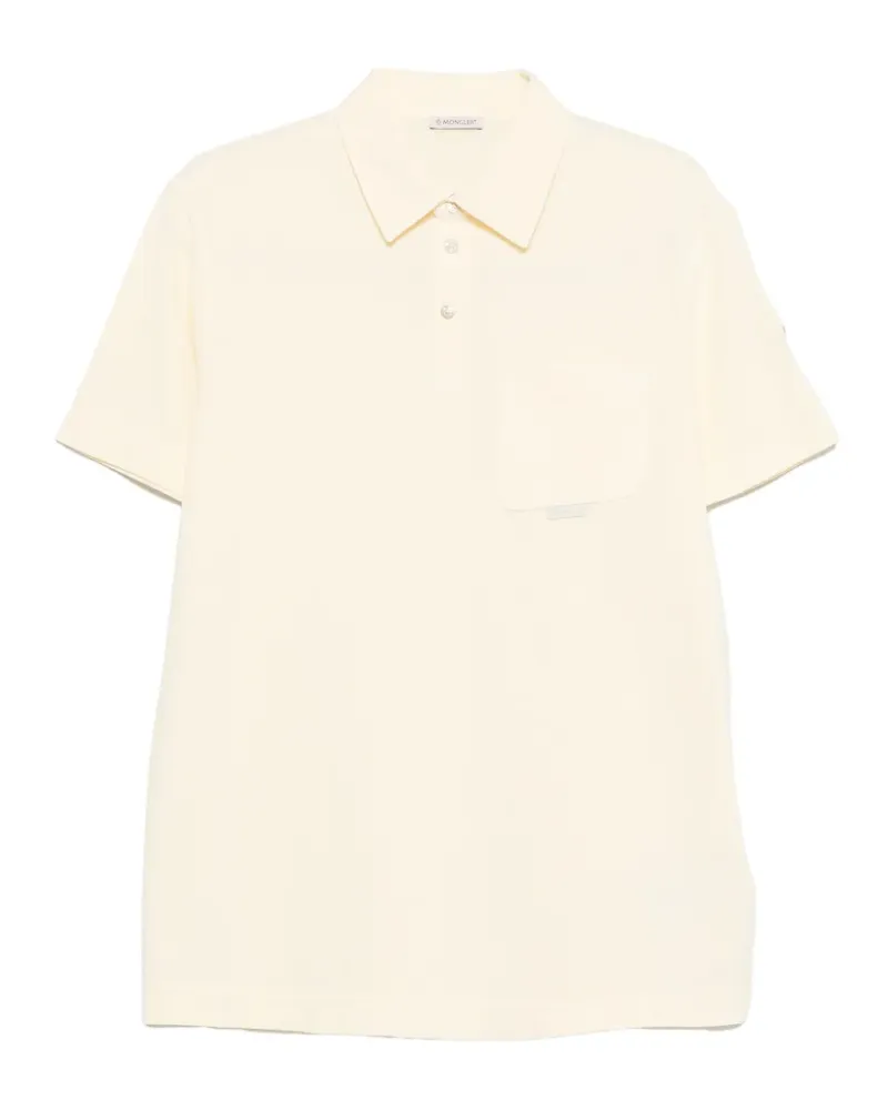 Moncler Poloshirt mit Logo-Patch - Gelb Gelb
