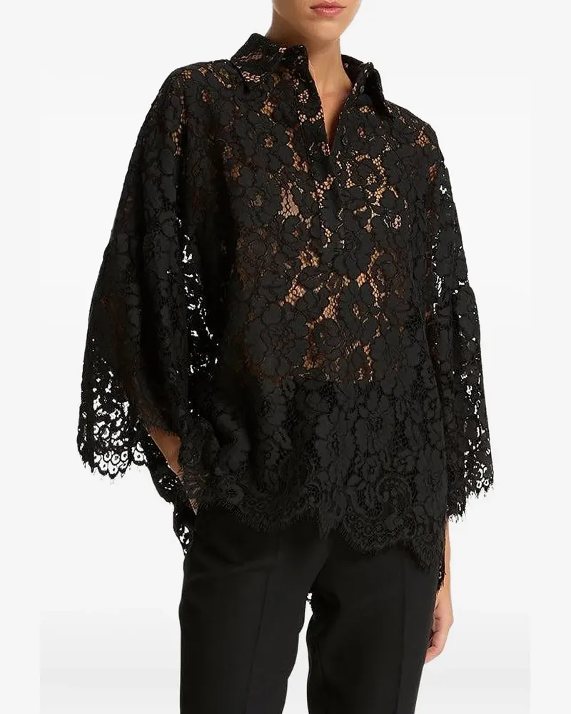 Michael Kors lace flare-sleeve shirt - Schwarz Schwarz