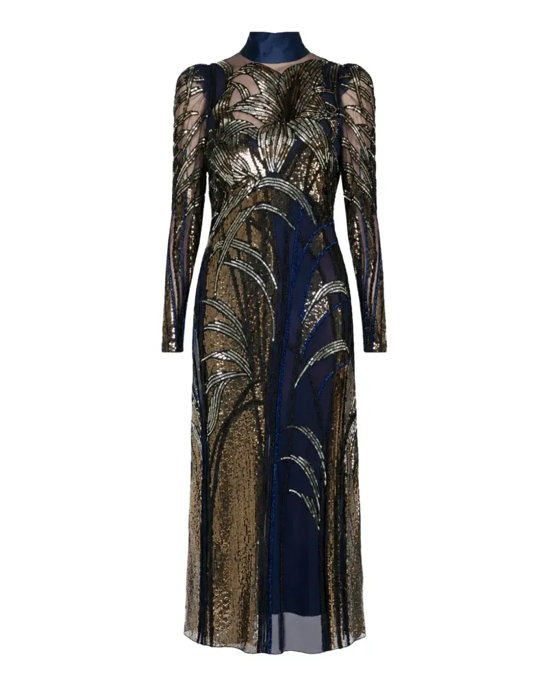 Temperley London Marianna sequin-embellished maxi dress - Gold Gold