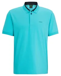 HUGO BOSS Poloshirt mit Logo-Prägung Blau