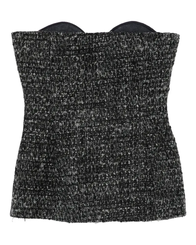 Diesel Tweed-Oberteil mit Herzausschnitt - Grau Grau